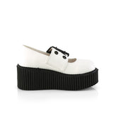 CREEPER-230  White Vegan Leather