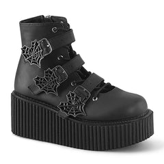 CREEPER-260  Black Vegan Leather