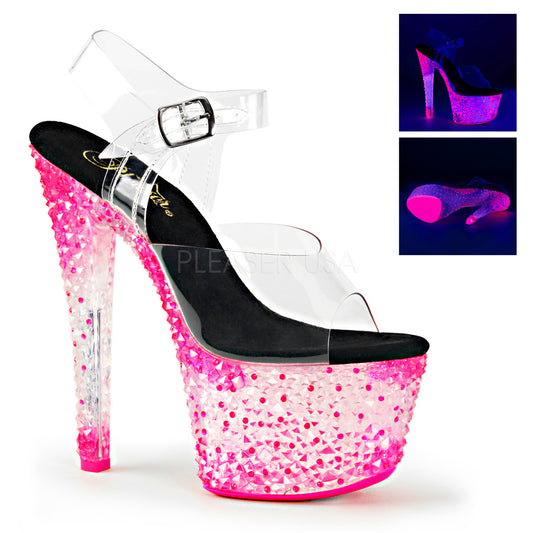 CRYSTALIZE-308PS  Clear/Neon Icy Hot Pink