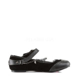 DAISY-07  Black Vegan Leather-Velvet