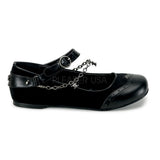 DAISY-07  Black Vegan Leather-Velvet