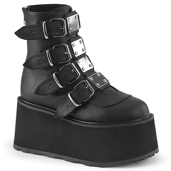 DAMNED-105  Black Vegan Leather