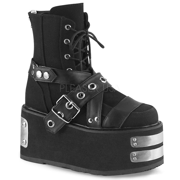 DAMNED-116  Black Canvas-Vegan Leather