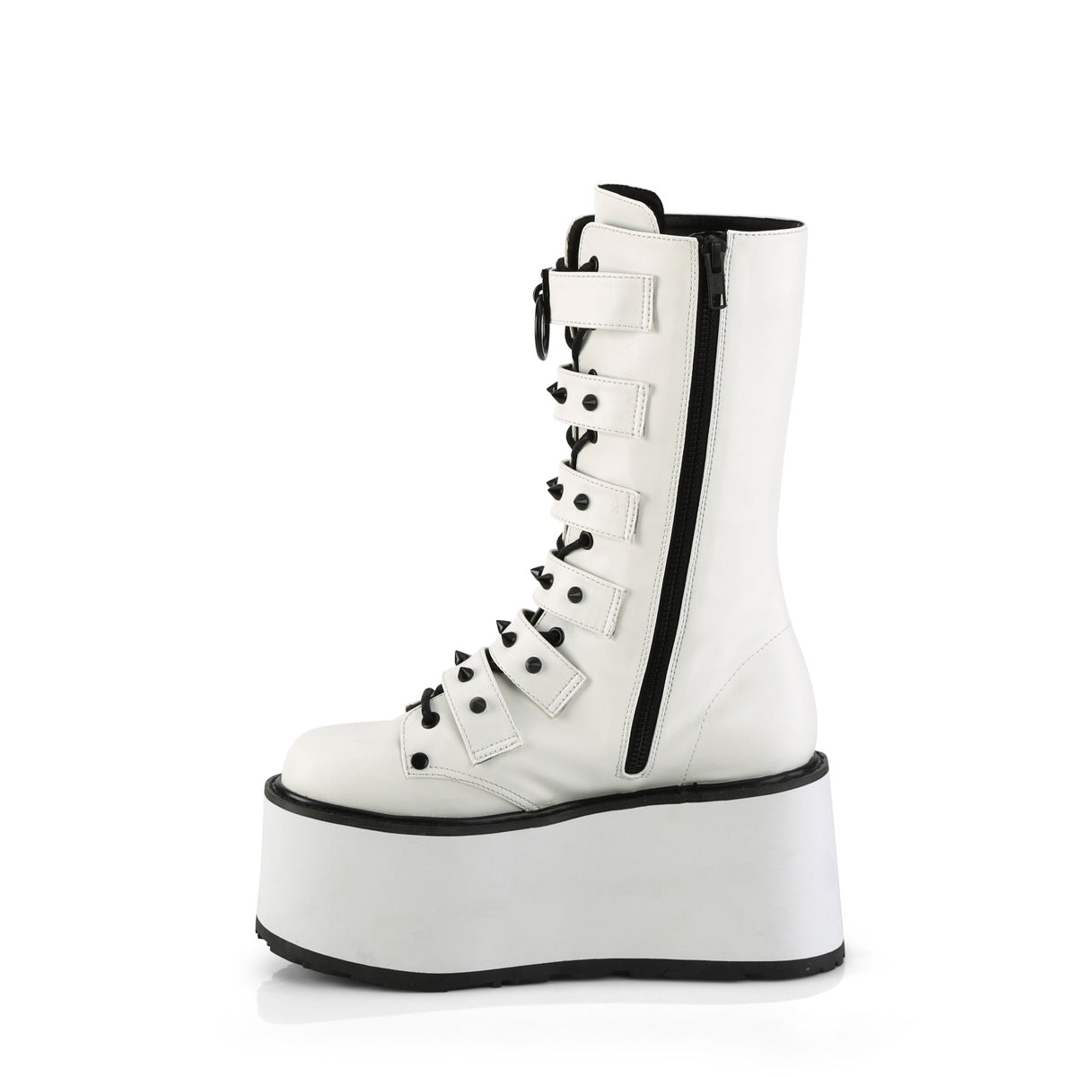 DAMNED-225  White Vegan Leather