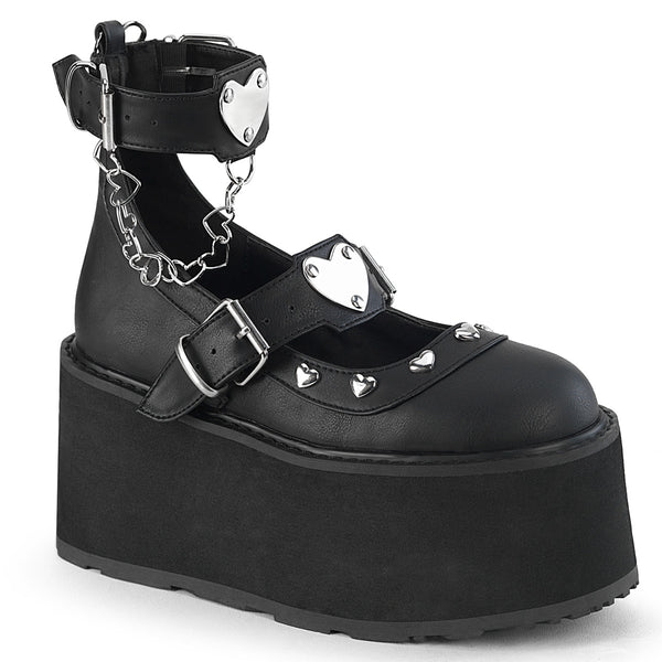 DAMNED-56  Black Vegan Leather