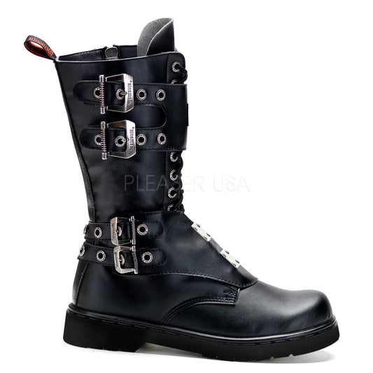 DEFIANT-302  Black Vegan Leather