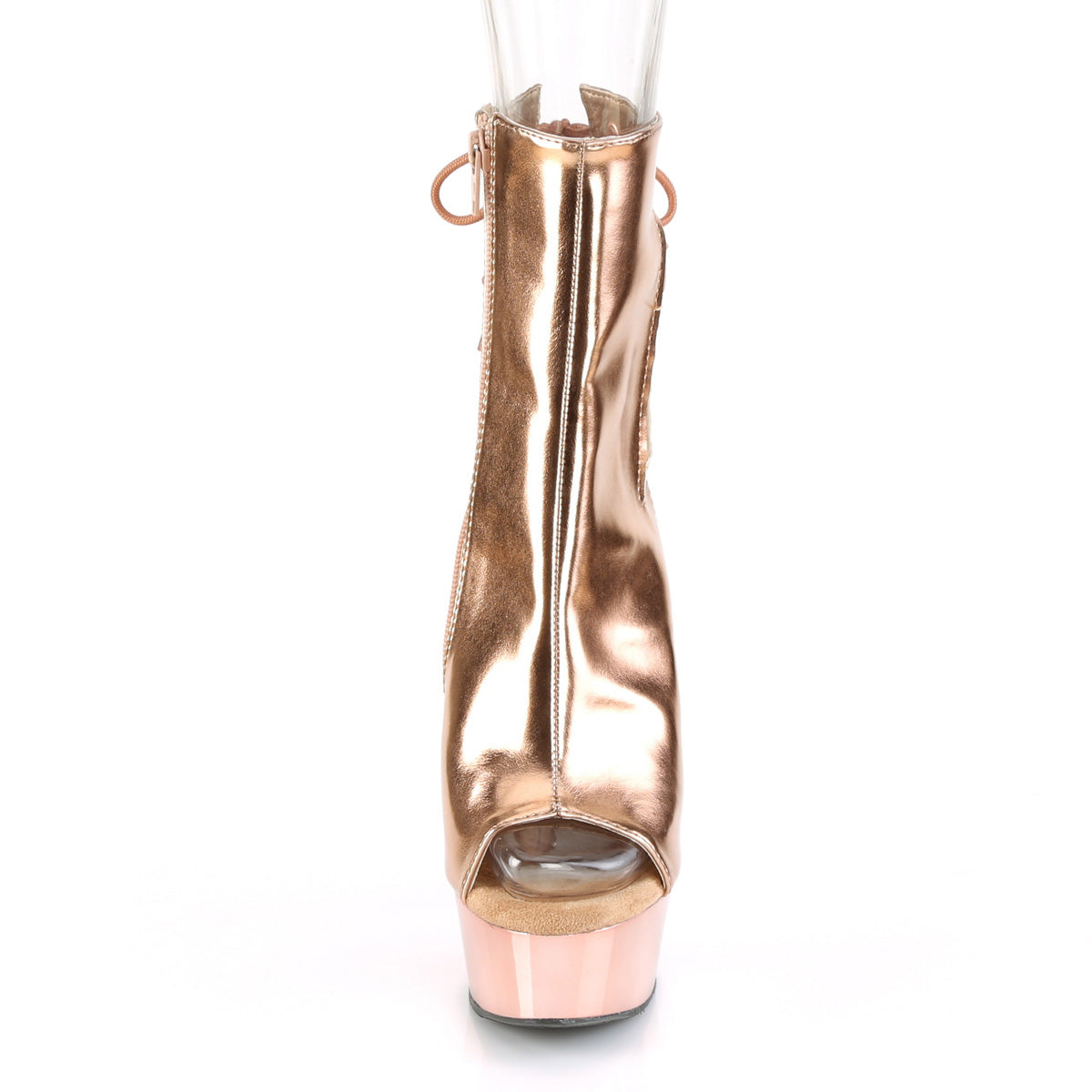 DELIGHT-1018  Rose Gold Metallic Pu/Rose Gold Chrome