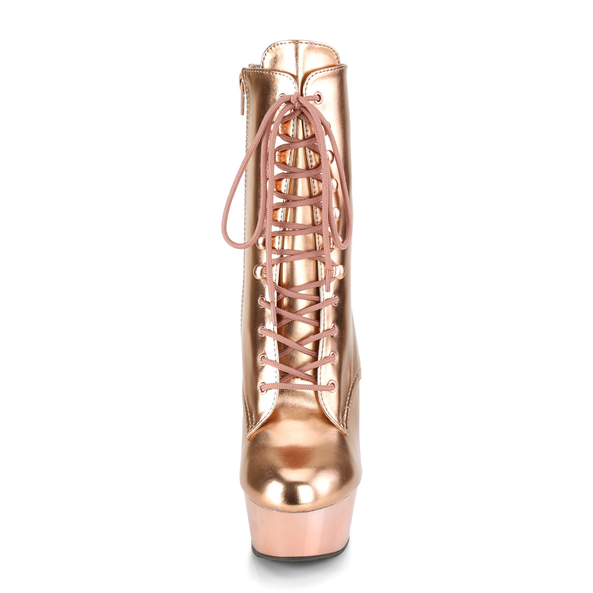DELIGHT-1020  Rose Gold Metallic Pu/Rose Gold Chrome
