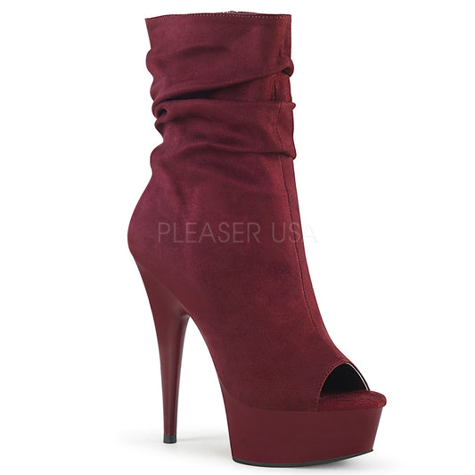 DELIGHT-1031  Burgundy Faux Suede/Burgundy Matte