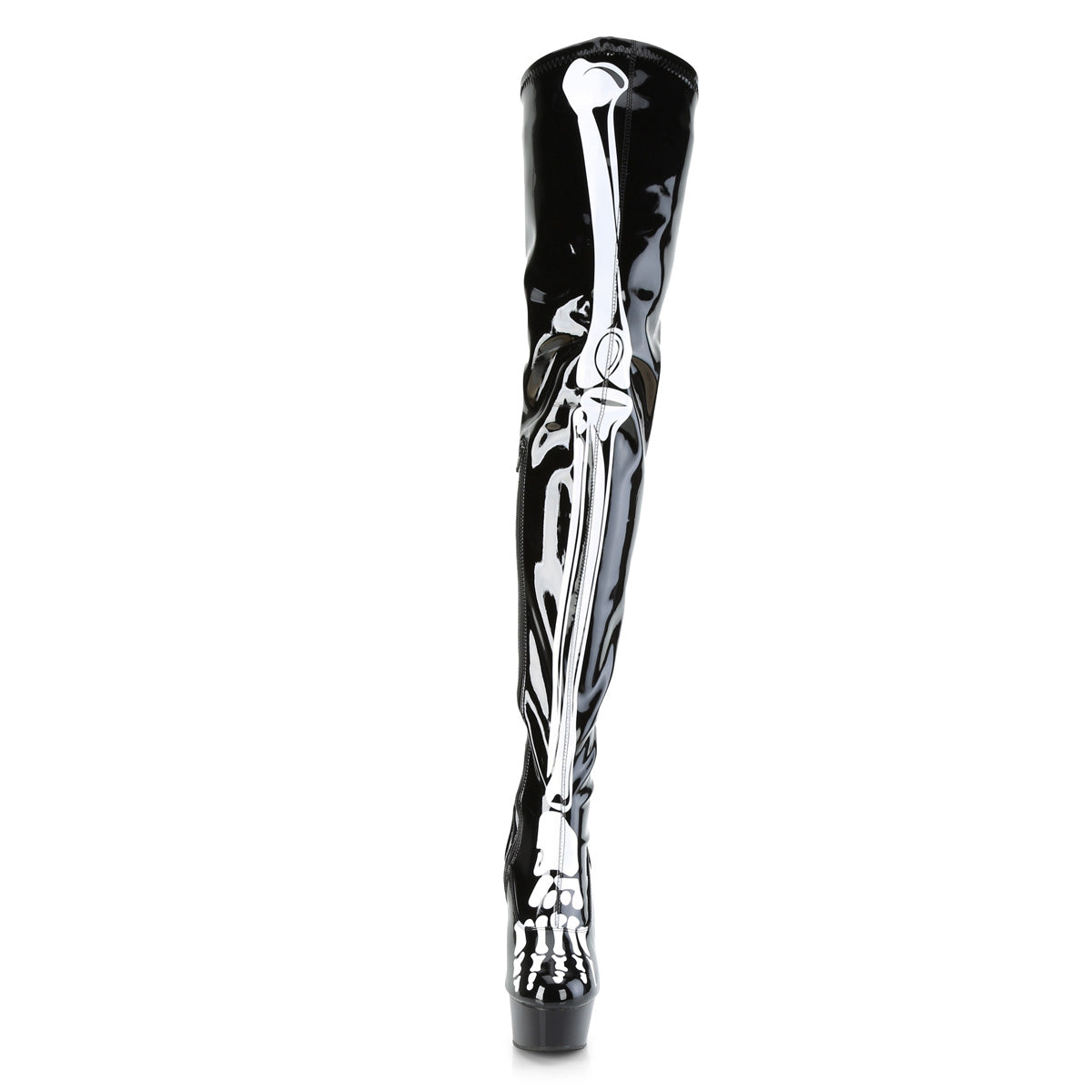 DELIGHT-3000BONE  Black Stretch Patent/Black