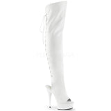 DELIGHT-3019  White Faux Leather/White