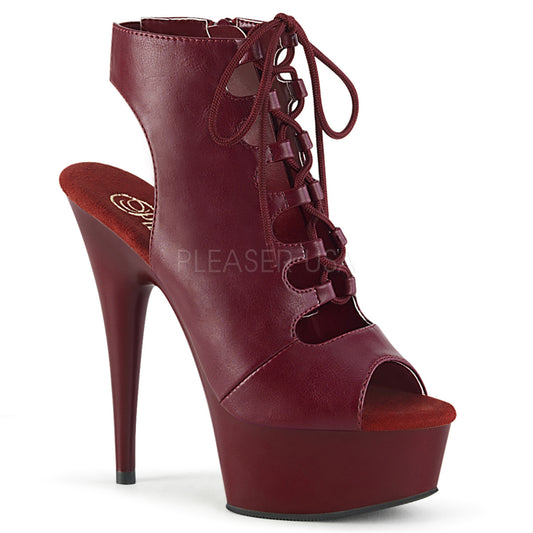 DELIGHT-600-20  Burgundy Faux Leather/Burgundy Matte