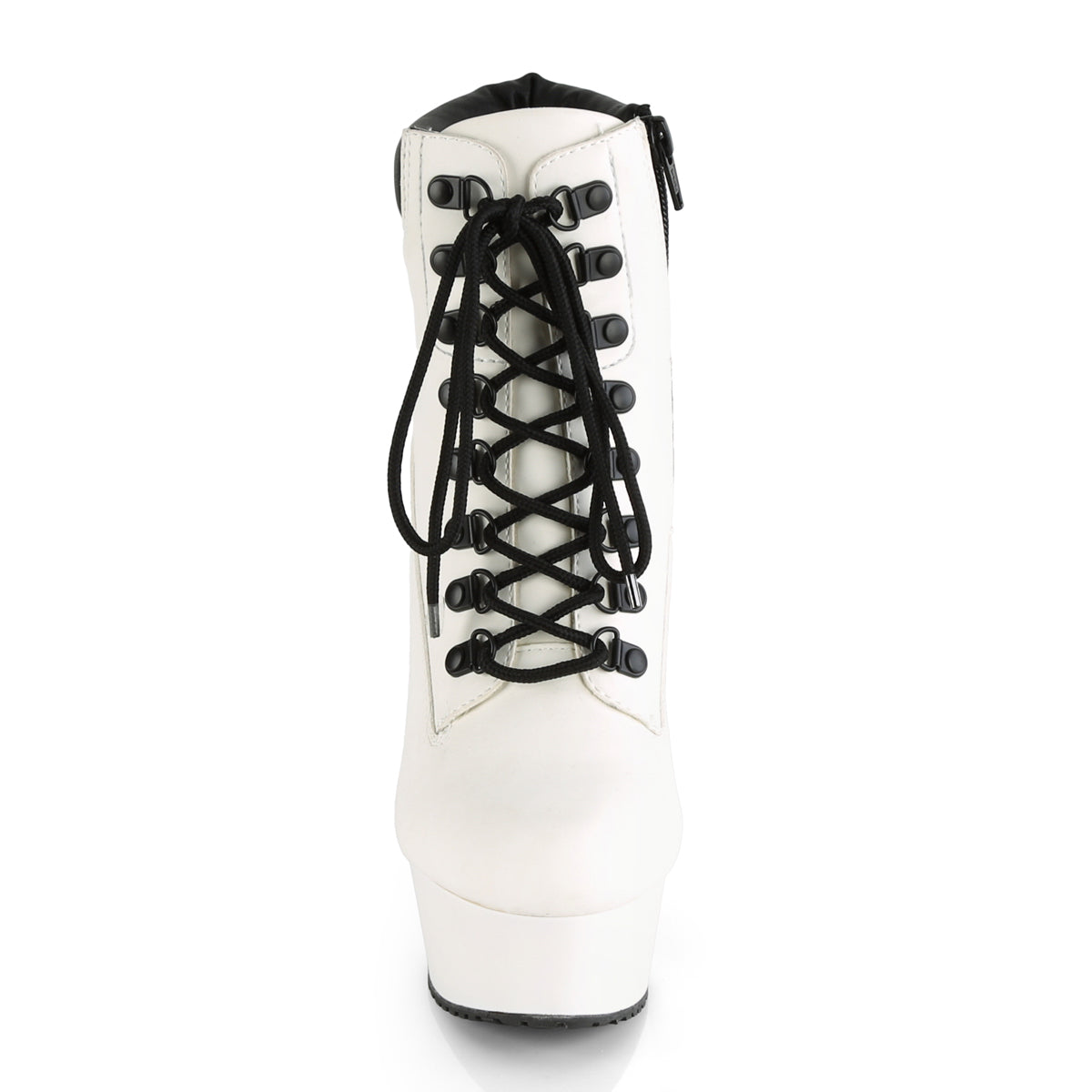 DELIGHT-600TL-02  White Nubuck Faux Leather/White Matte