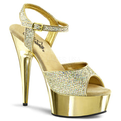 DELIGHT-609G  Gold Multi Glitter/Gold Chrome