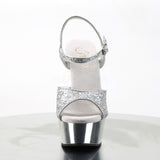 DELIGHT-609G  Silver Multi Glitter/Silver Chrome