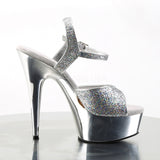 DELIGHT-609G  Silver Multi Glitter/Silver Chrome