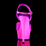 DELIGHT-609UVG  Neon Hot Pink Glitter/Hot Pink