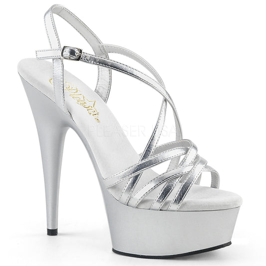 DELIGHT-613  Silver Metallic Pu/Silver