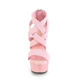DELIGHT-669  Baby Pink Elastic Band-Faux Le/Baby Pink Matte