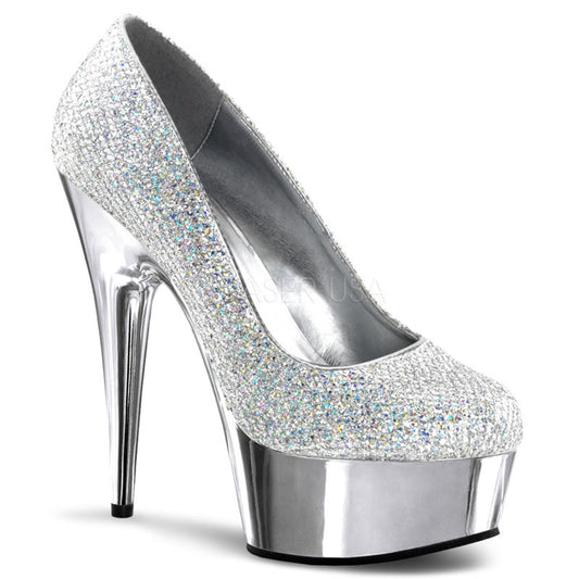 DELIGHT-685G  Silver Multi Glitter/Silver Chrome