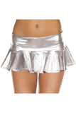 Music Legs Metallic Pleated Micro Mini Skirt ML153