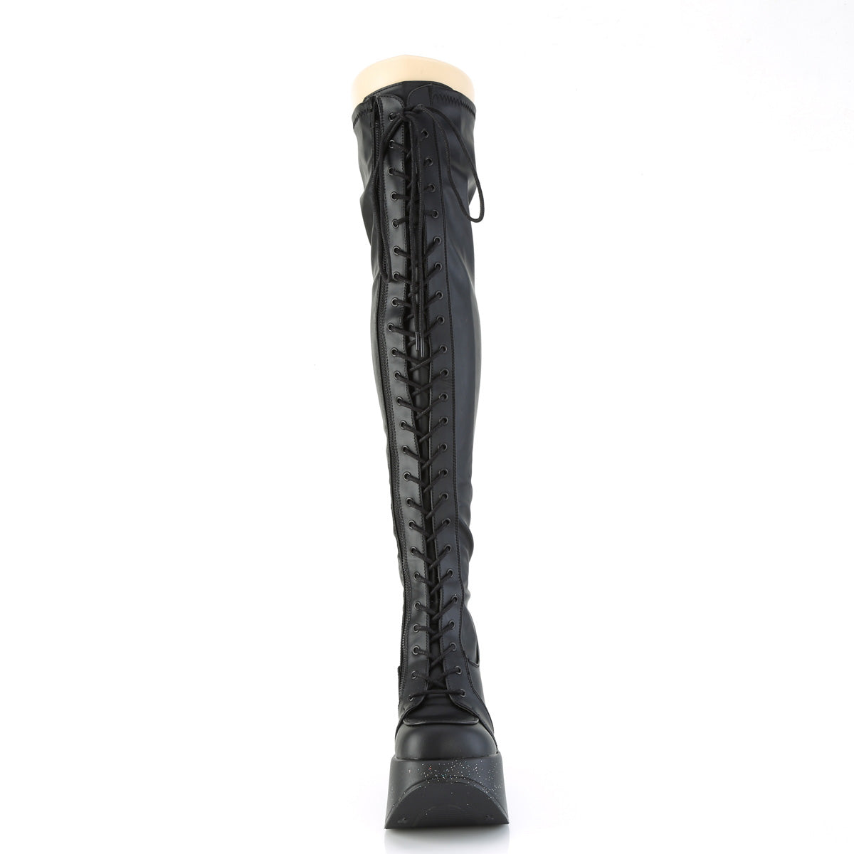 DYNAMITE-300-1  Black Stretch Vegan Leather