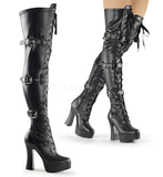 ELECTRA-3028  Black Str Faux Leather