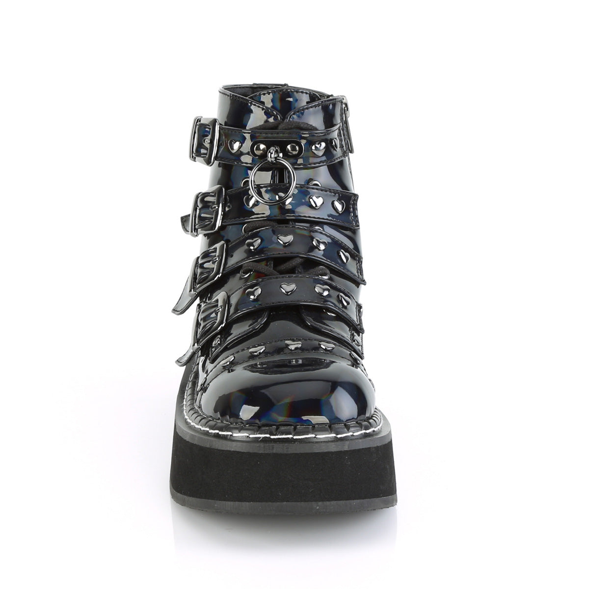 EMILY-315  Black Hologram Vegan Leather