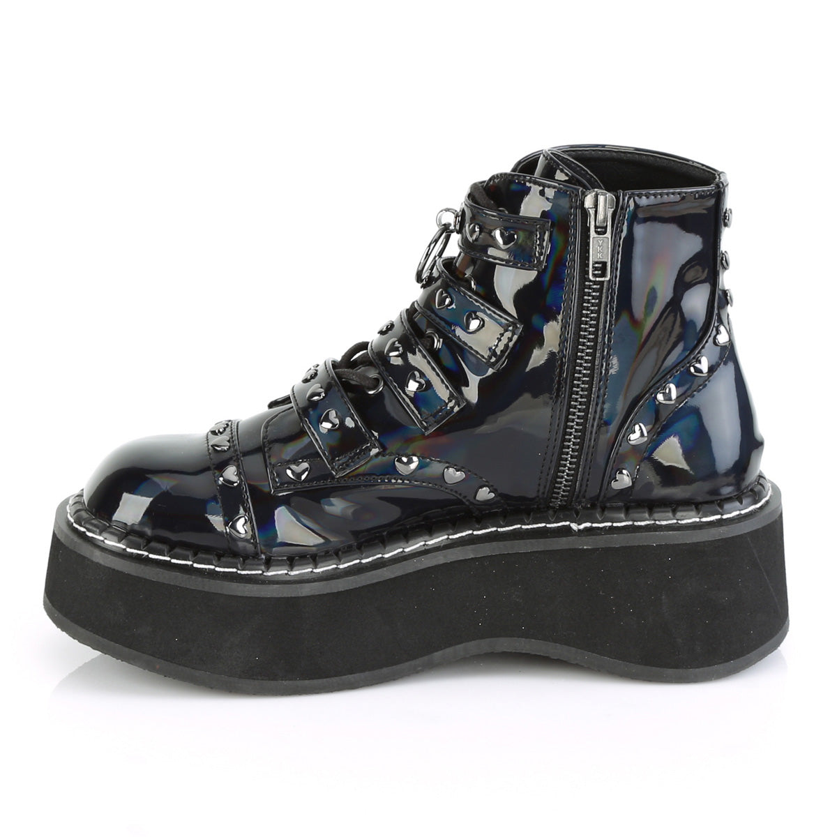 EMILY-315  Black Hologram Vegan Leather