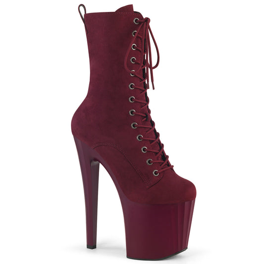 ENCHANT-1040  Burgundy Faux Suede/Burgundy Matte