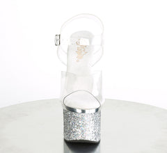 ESTEEM-708CHLG  Clear/Silver Chrome-Multi Glitter