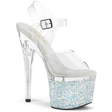 ESTEEM-708LG  Clear/Clear-White Multi Glitter