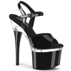 ESTEEM-709  Black Patent/Clear-Black