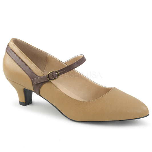 FAB-425  Tan-Brown Faux Leather