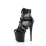 FLAMINGO-1013RM  Black Patent-RS Mesh/Black