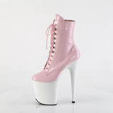 FLAMINGO-1020  Baby Pink Patent/White