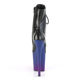FLAMINGO-1020BP  Black Faux Leather/Blue-Purple Ombre