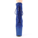 FLAMINGO-1020FSMG  Royal Blue Faux Suede/Royal Blue Multi Mini Glitter