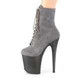 FLAMINGO-1020FST  Grey Faux Suede/Frosted Grey