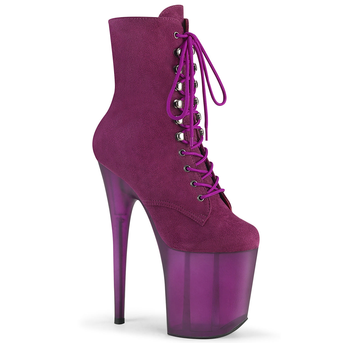 FLAMINGO-1020FST  Purple Faux Suede/Frosted Purple