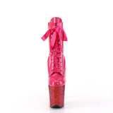 FLAMINGO-1020HG  Hot Pink Holo Patent/Rainbow Glitter