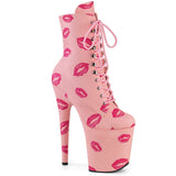 FLAMINGO-1020KISSES  Baby Pink Faux Leather