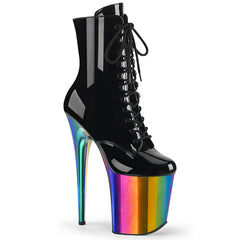 FLAMINGO-1020RC  Black Patent/Rainbow Chrome