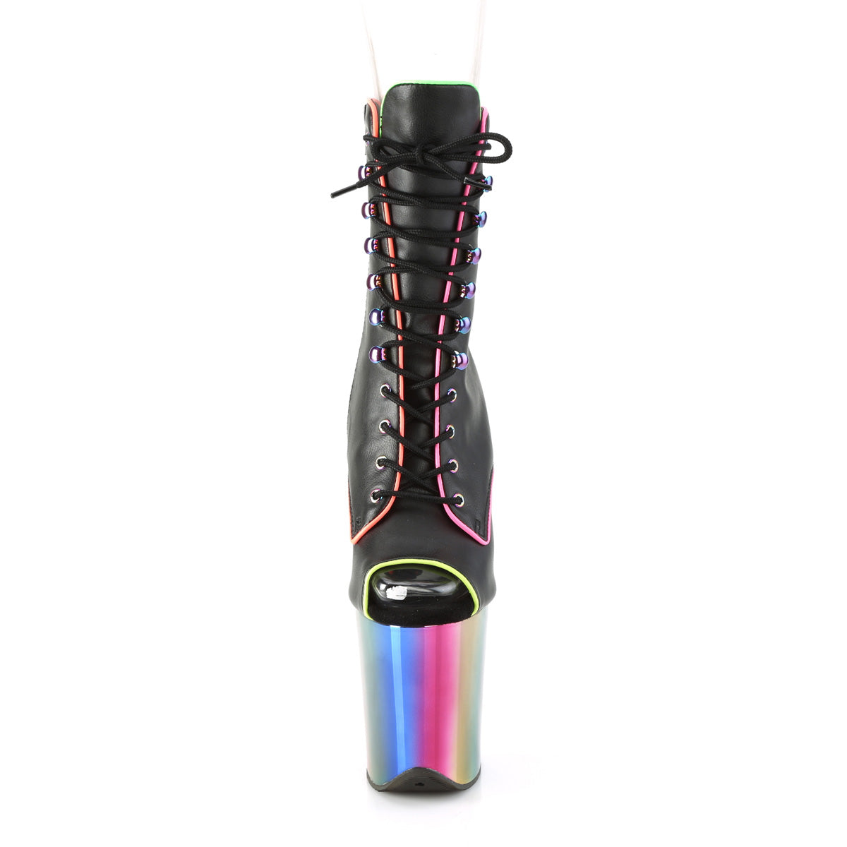 FLAMINGO-1021RC-02  Black Patent/Rainbow Chrome