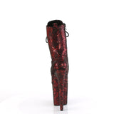 FLAMINGO-1040SPF  Red Metallic Snake Print Fabric/M