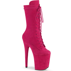 FLAMINGO-1050FS  Hot  Pink Faux Suede/Hot  Pink Faux Suede