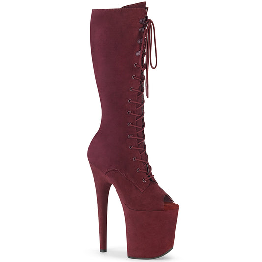 FLAMINGO-2051FS  Burgundy Faux Suede/Burgundy Suede