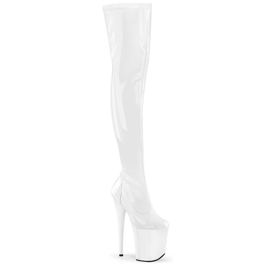 FLAMINGO-3000  White Stretch Patent/White