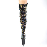 FLAMINGO-3004  Blue Iridescent Sequins/Black