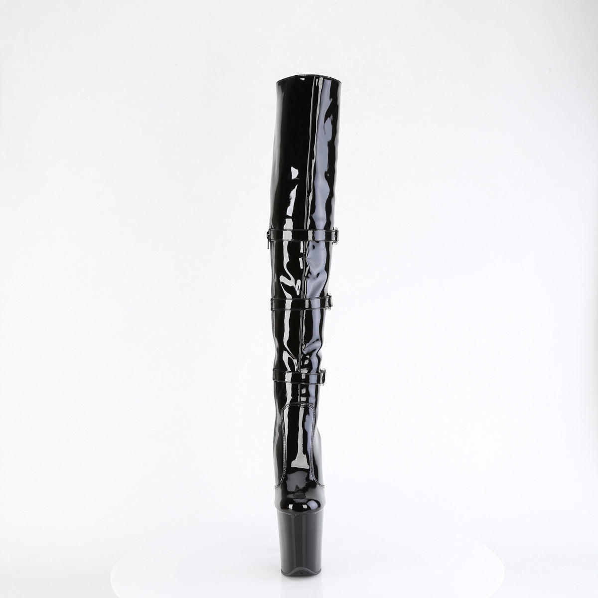 FLAMINGO-3018  Black Stretch Patent/Black